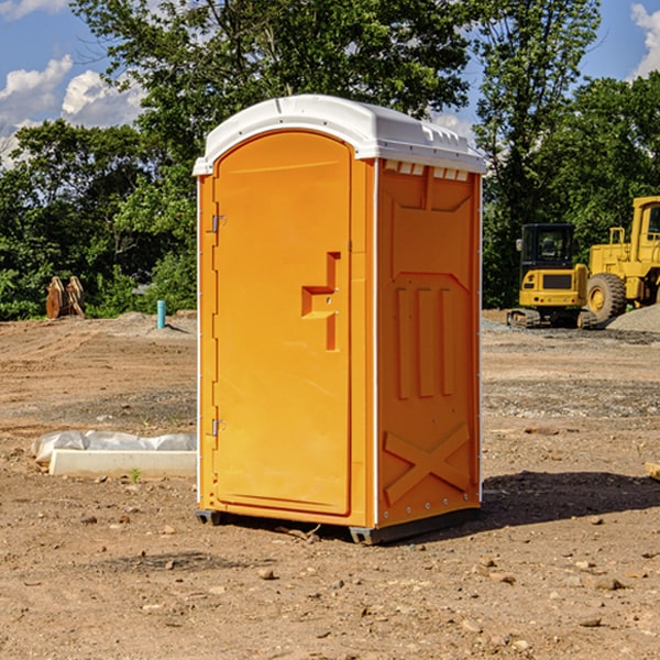 how often are the porta potties cleaned and serviced during a rental period in Mount Hermon